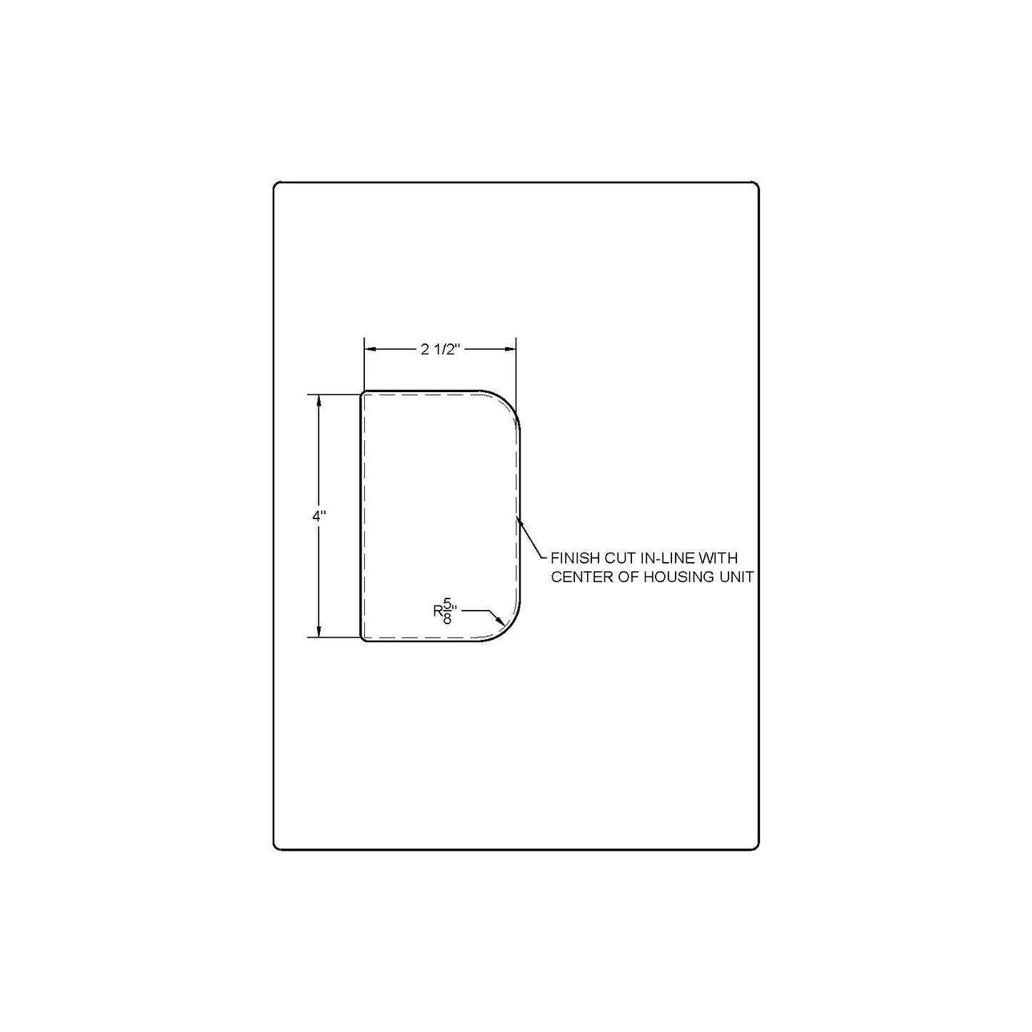 4" Hinge (5/8" Radius)