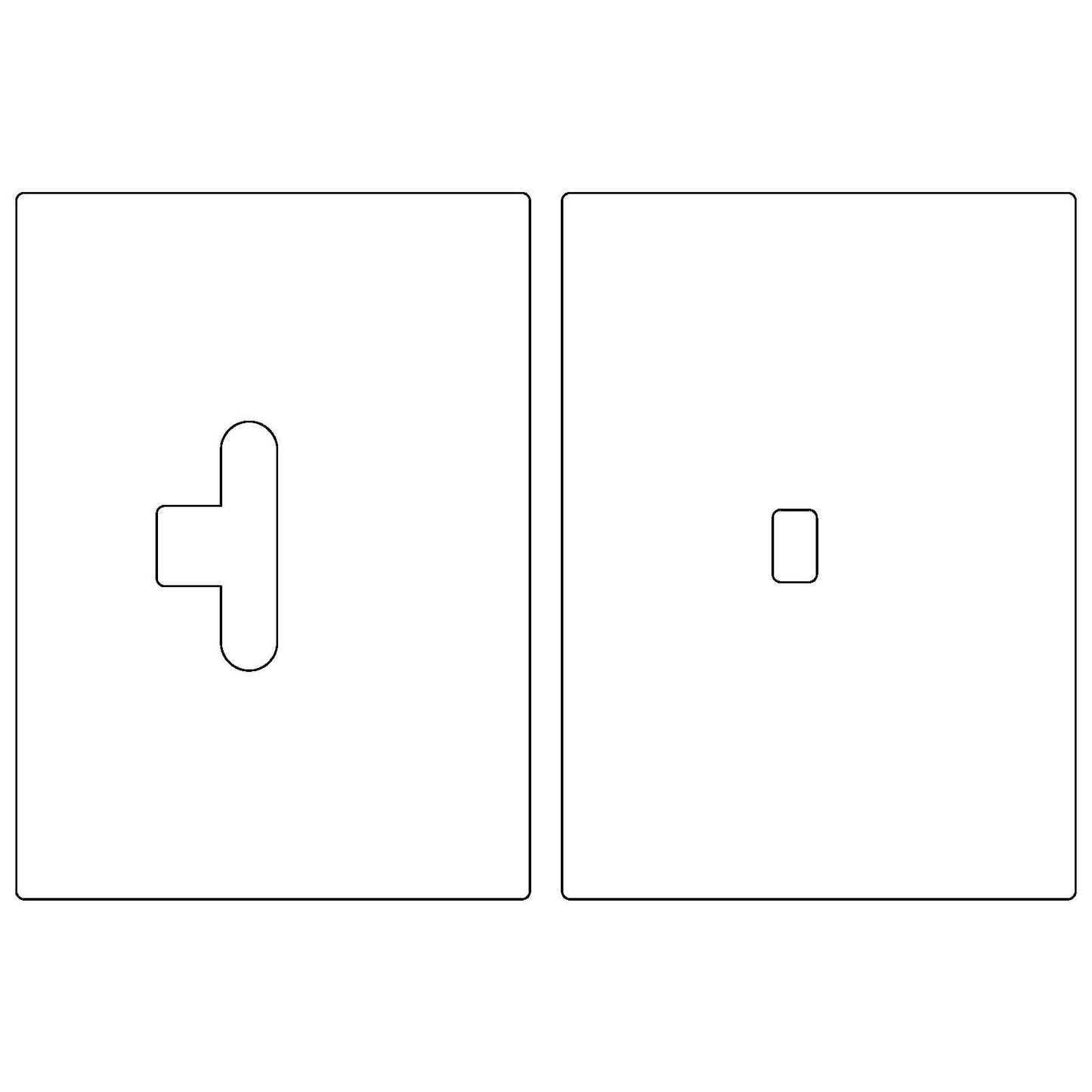 Deltana SDML334 Stike Plate + Mortise for Latch