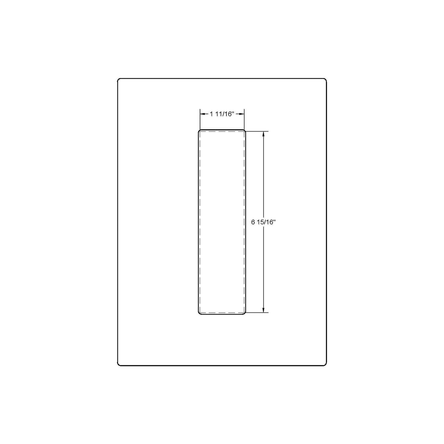 Emtek Flush Pull 10in (1-11/16" x 6-15/16")
