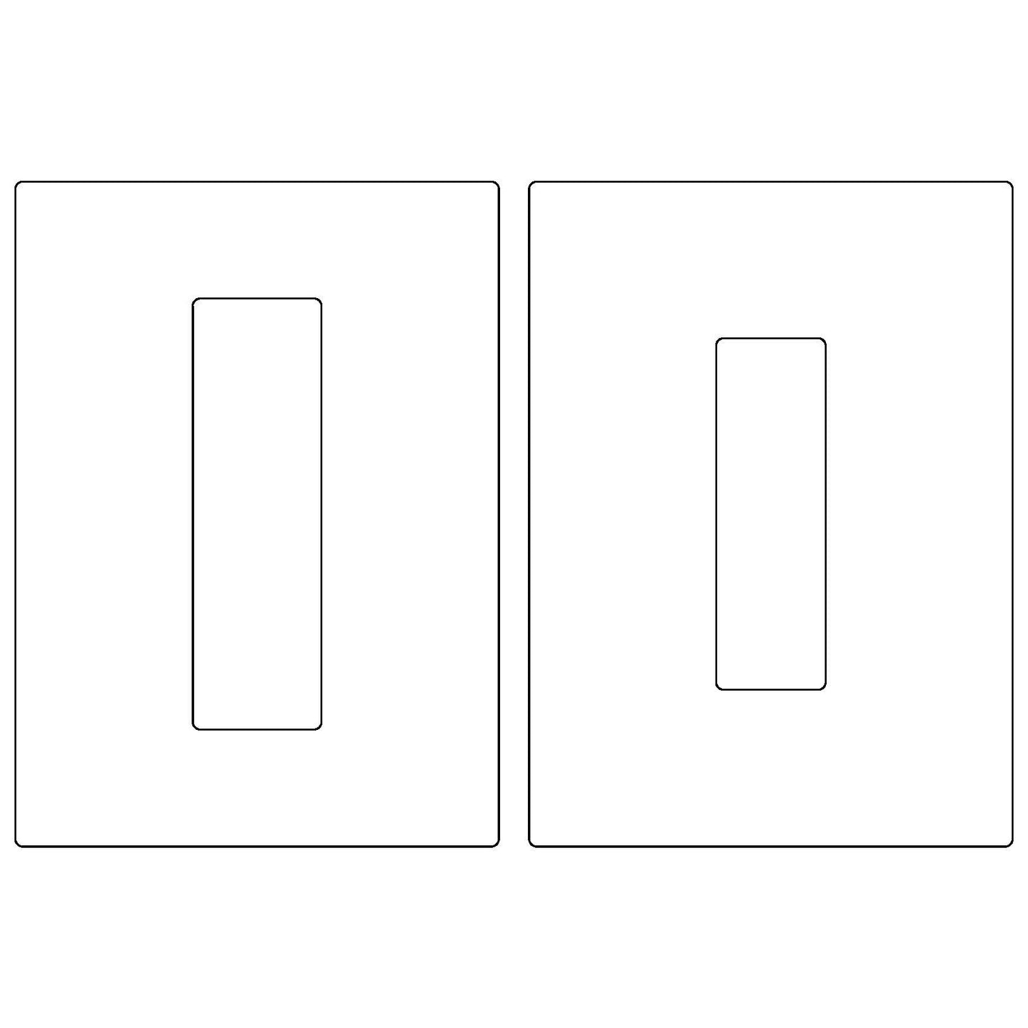 Emtek Flush Pull 7in (1-11/16" x 5-11/16") + (2" x 7")(Full Recess)