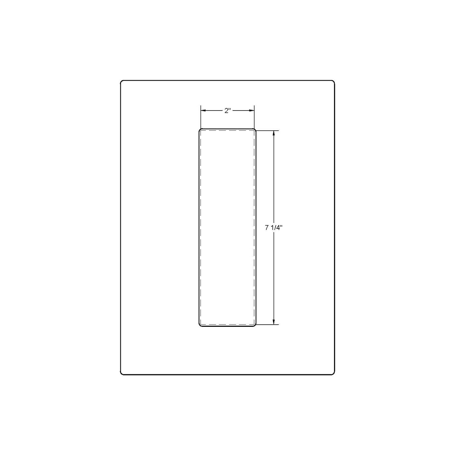 Emtek Narrow Modern Rectangular Flush Pull (Full Recess)