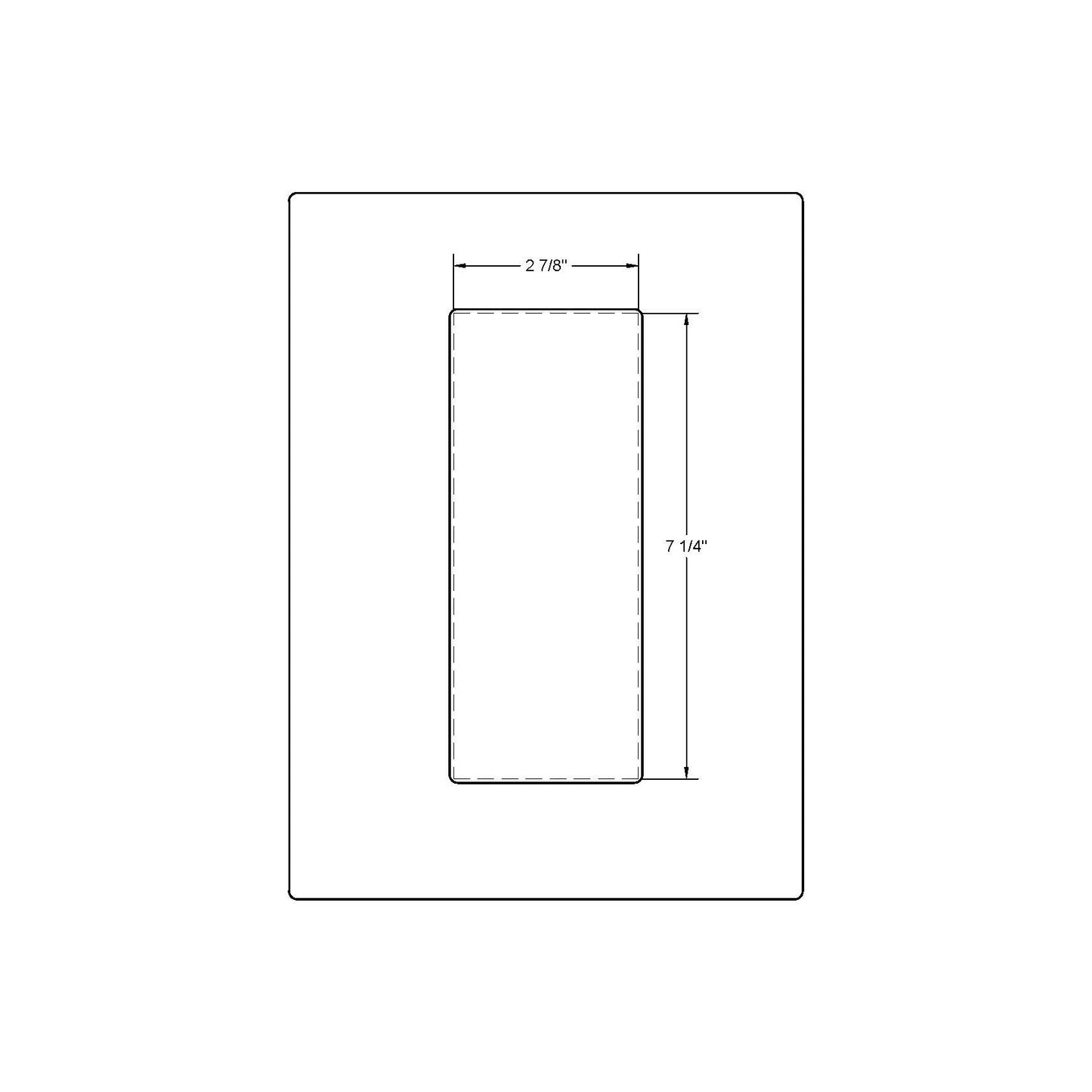 Emtek Modern Rectangular Pocket Door Pull (2-7/8" x 7-1/4")(Full Recess)