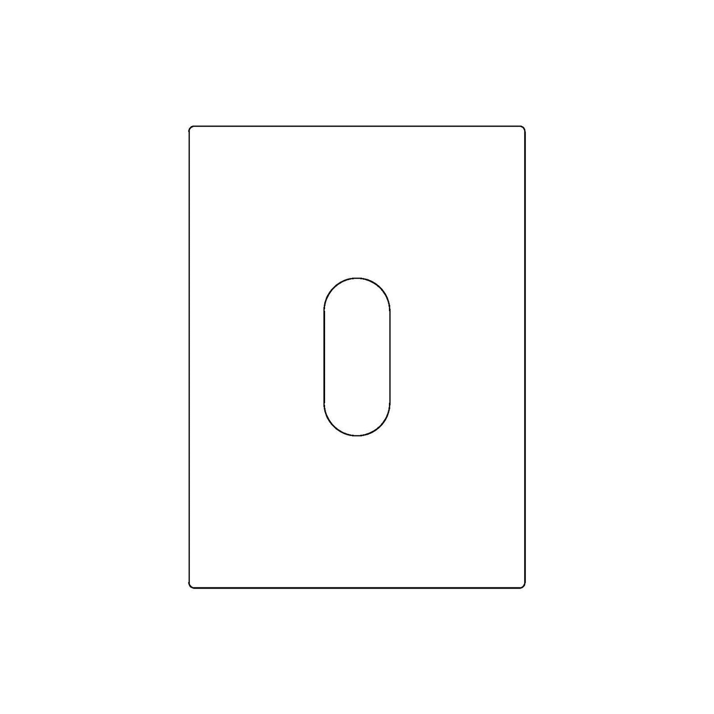 Flush Pull (1-7/16" x 3-5/8") (Radius Ends)
