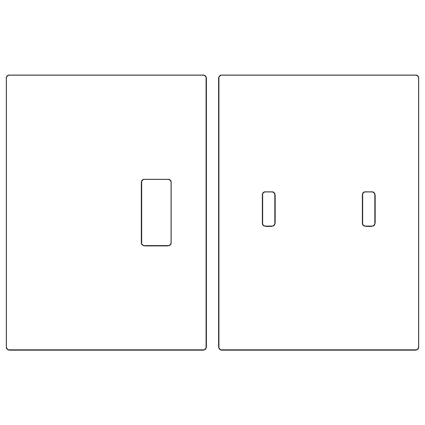 Pocket Door Strike + Mortise Section (1-1/16" x 2-17/32")