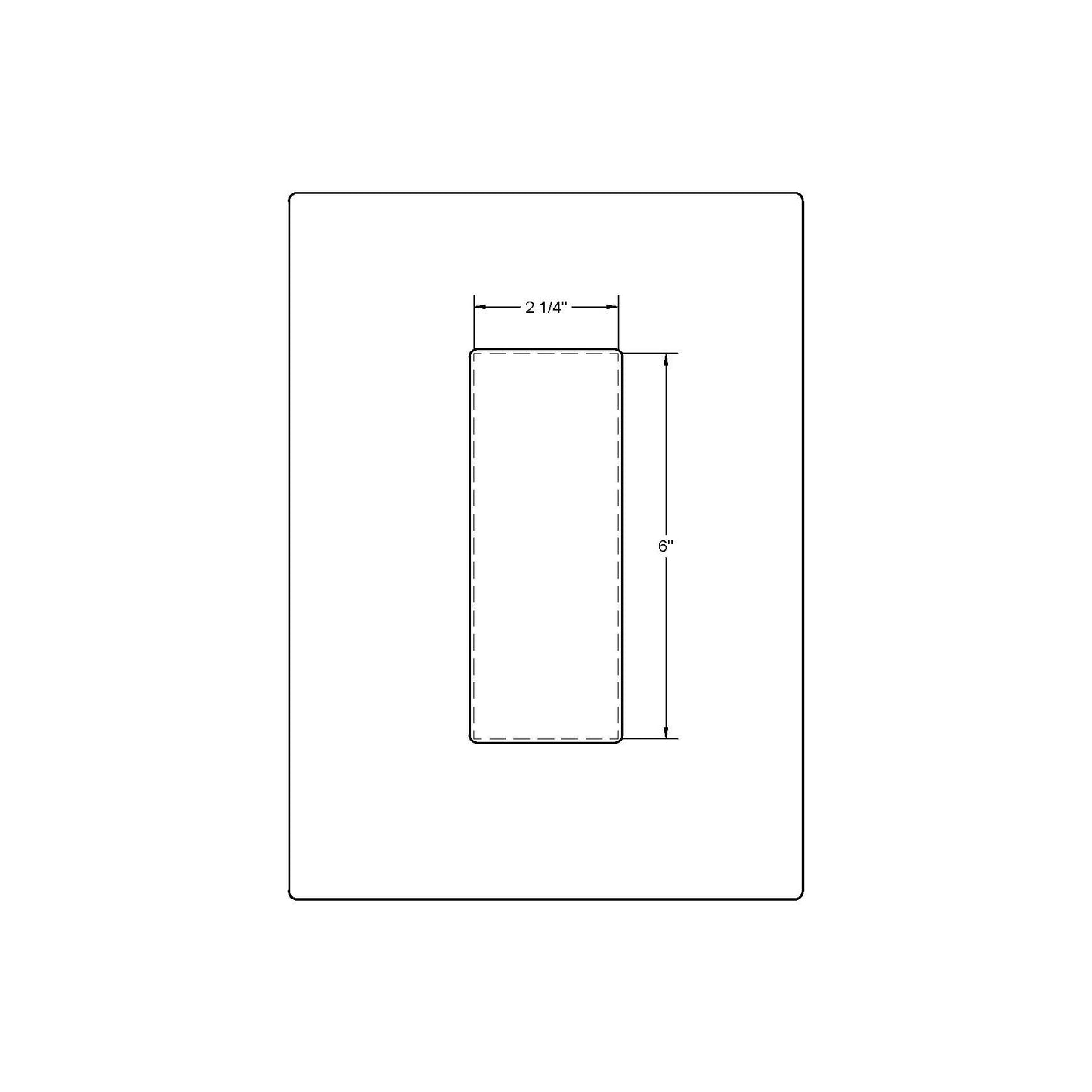 RMH Flush Pull FP206 (2-1/4" x 6")(Full Recess)