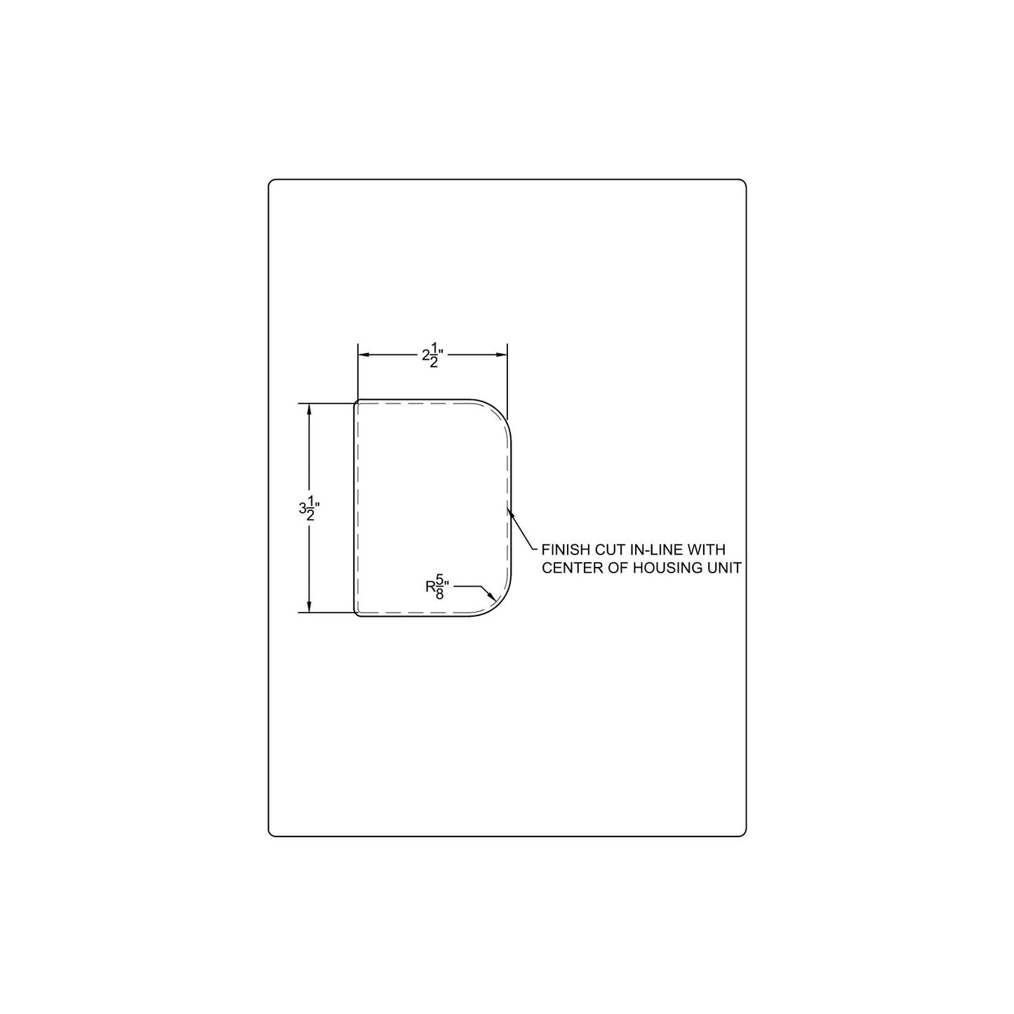 3.5" (5/8"R) Hinge