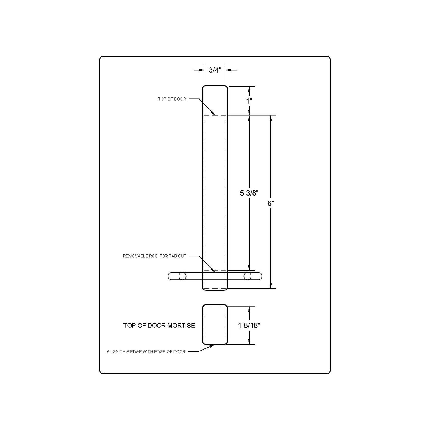 Baldwin Flush Bolt (6")