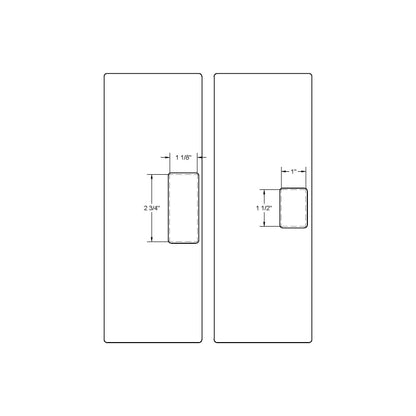 Dead Bolt Strike + Dust Box (1-1/8"x2-3/4")