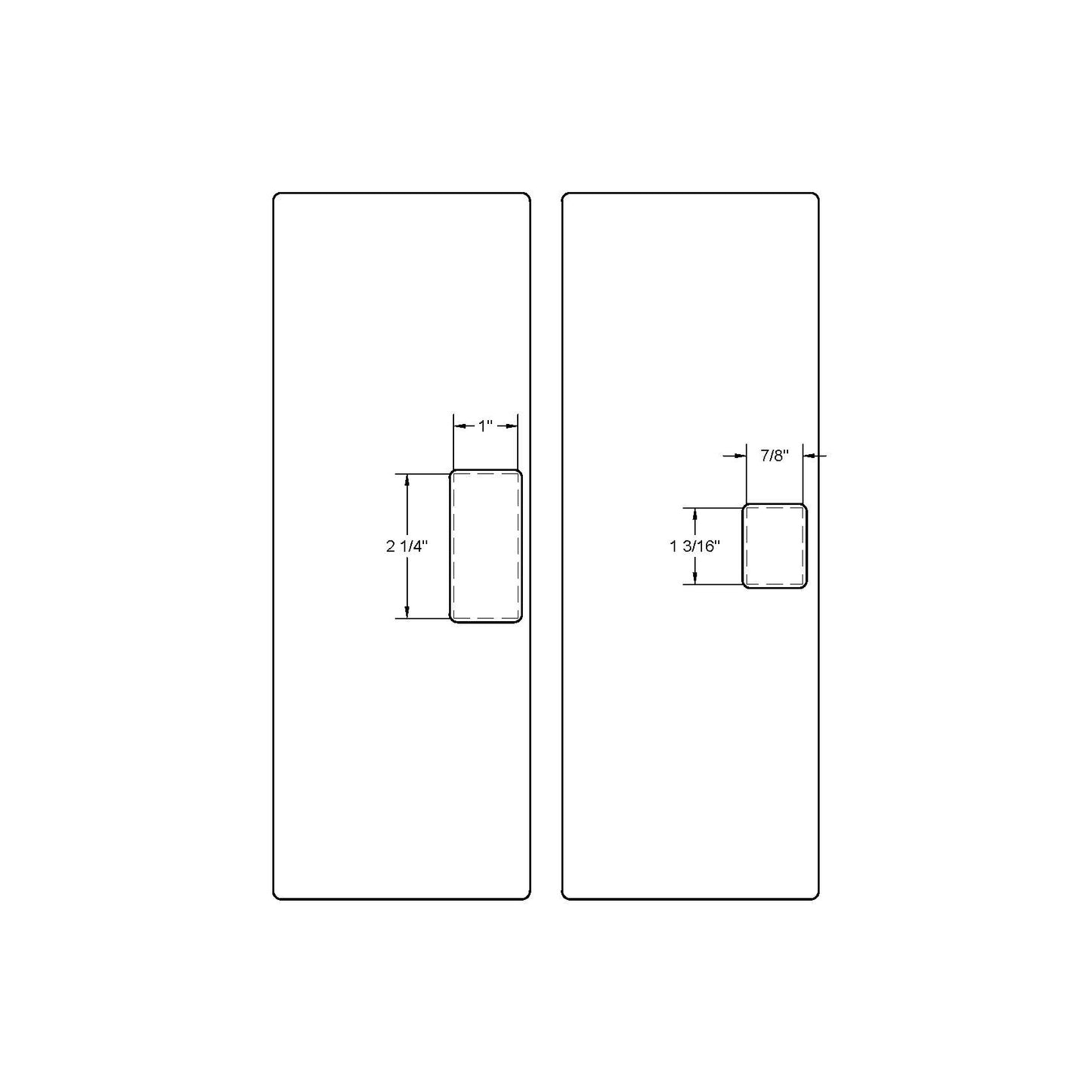 Dead Bolt Strike + Dust Box (1"x2-1/4")