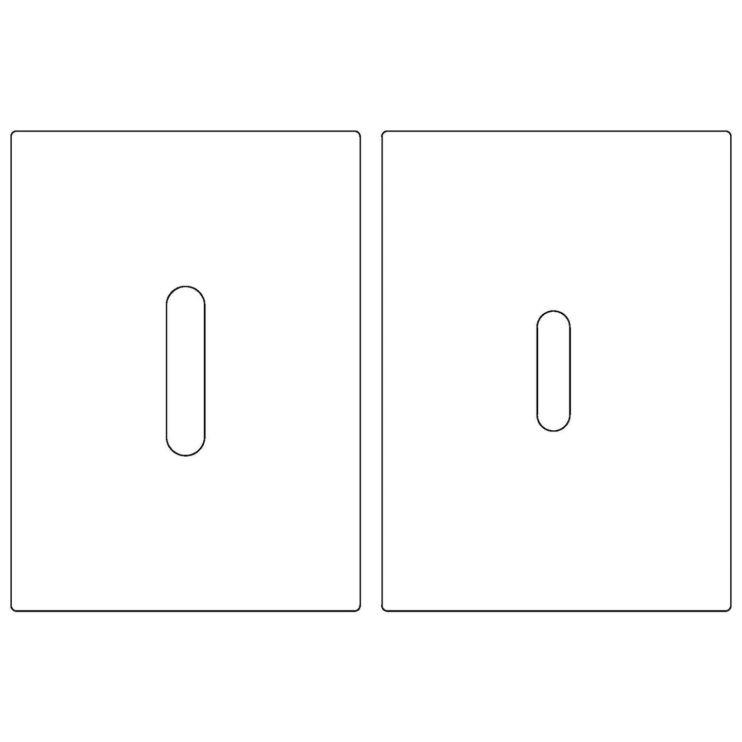 Deltana SDML334 Face-plate + Mortise for Lock