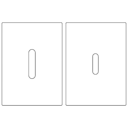 Deltana SDML334 Face-plate + Mortise for Lock