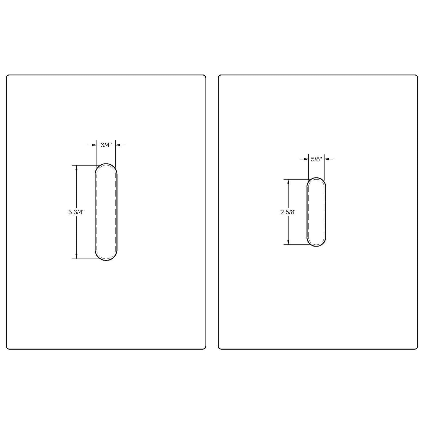 Deltana SDML334 Face-plate + Mortise for Lock