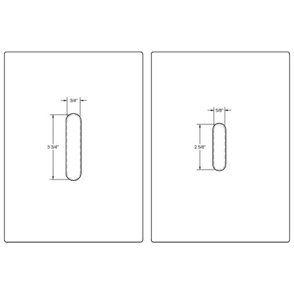 Deltana SDML334 Face-plate + Mortise for Lock