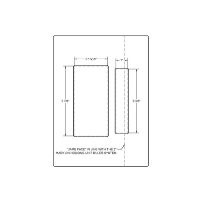 Emtek Barn Door Privacy Lock with Integrated Strike (5"x7")