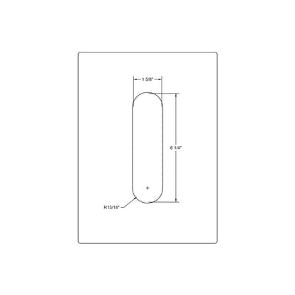 Emtek Narrow Oval Flush Pull (1-5/8"x6-1/4")(7/8"R)