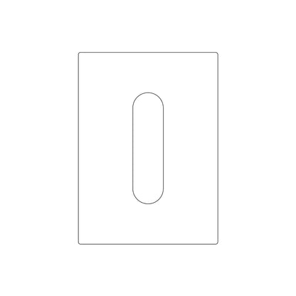 Emtek Narrow Oval Flush Pull (1-5/8"x6-1/4")(7/8"R)