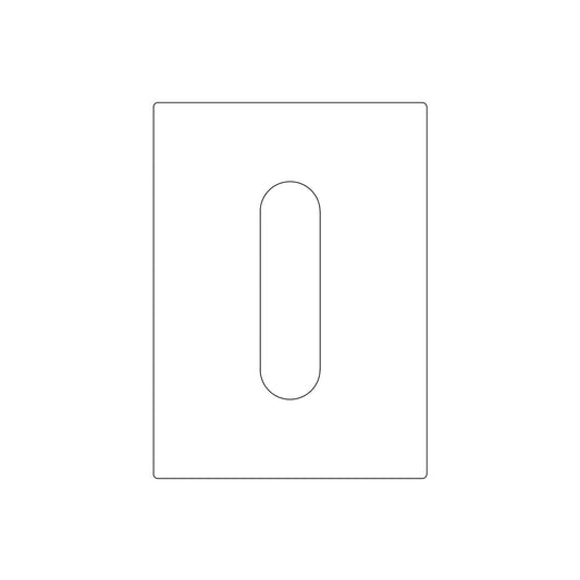 Emtek Narrow Oval Flush Pull (1-5/8"x6-1/4")(7/8"R)