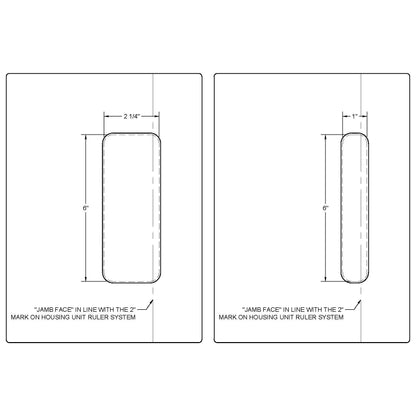 Emtek Barn Door Privacy Lock with Integrated Strike (2-1/2"x7")