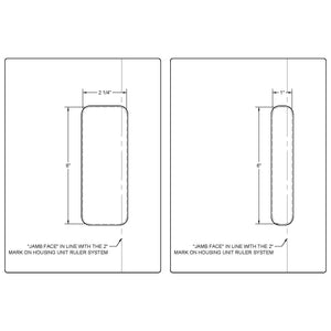 Emtek Barn Door Privacy Lock with Integrated Strike (2-1/2"x7")