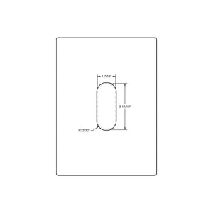 Emtek Flush Pull (2201) - (1-7/16"x3-11/16")