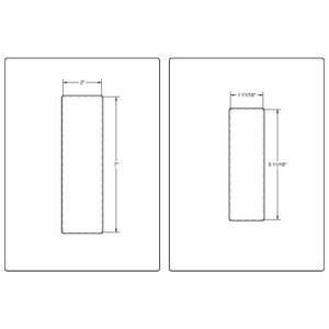 Emtek Flush Pull 7in (1-11/16" x 5-11/16") + (2" x 7")(Full Recess)