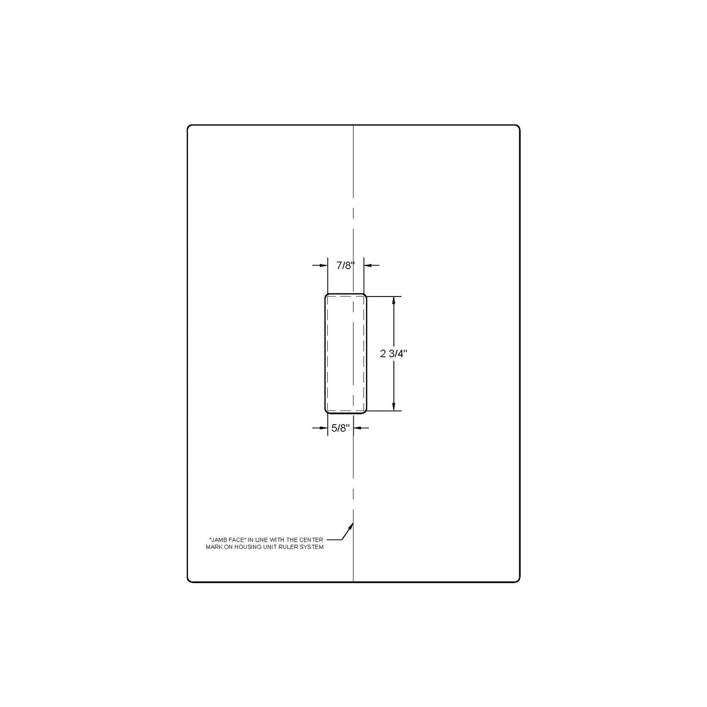 Emtek Modern Rectangular Barn Door Privacy Lock