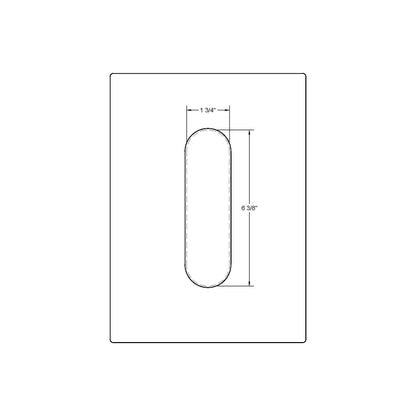 Emtek Narrow Modern Pocket Door Pull (1-3/4"x6-3/8")(7/8"R)