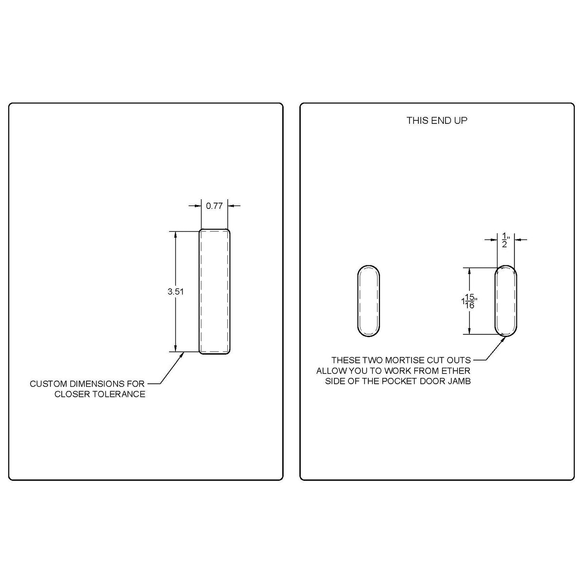 Emtek Pocket Strike Plate