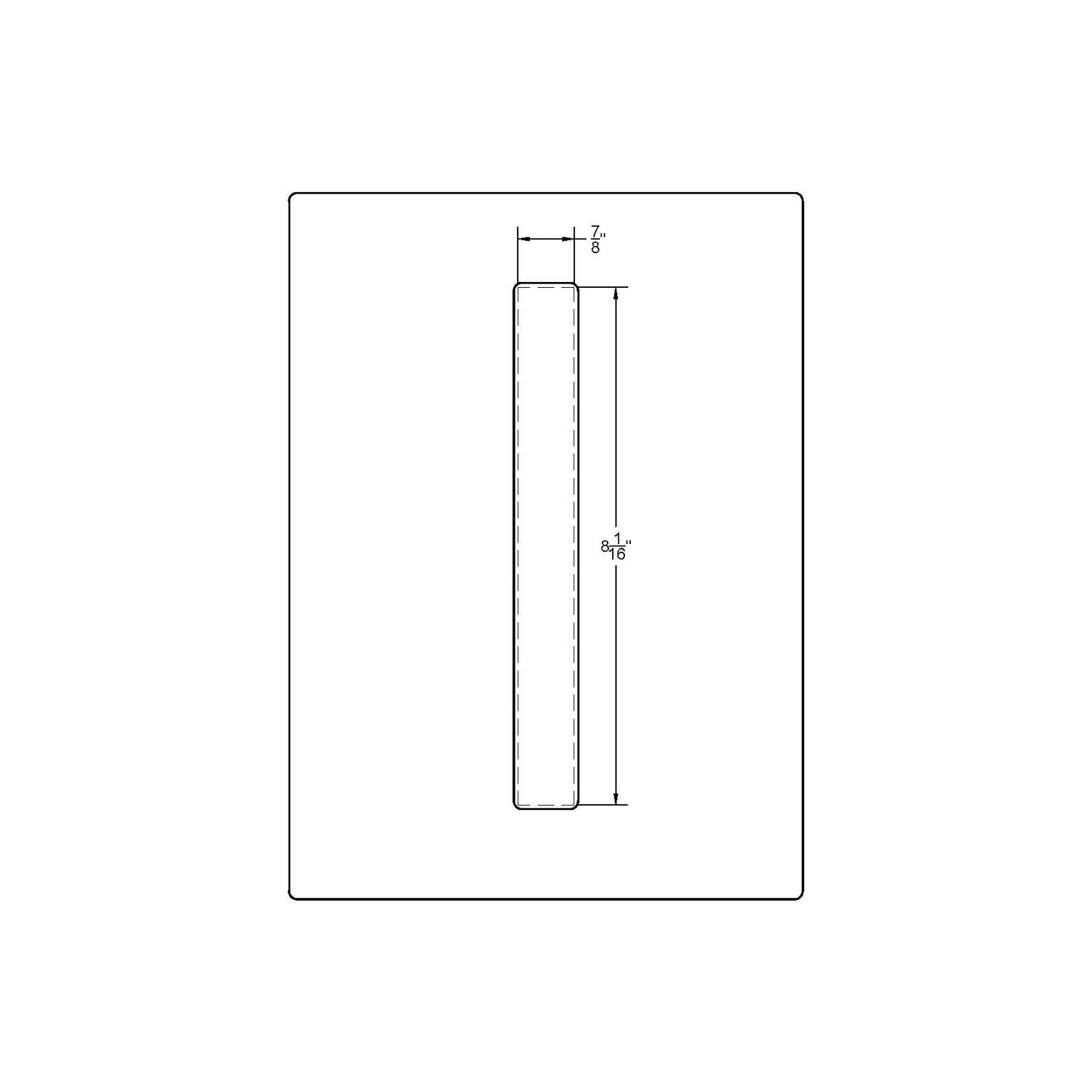 Emtek Pocket Mortise Face Plate (7/8"x8-1/16")