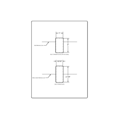 Flush Bolt Strike + Guide Plate