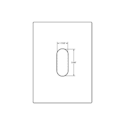 Flush Pull (1-7/16" x 3-5/8") (Radius Ends)