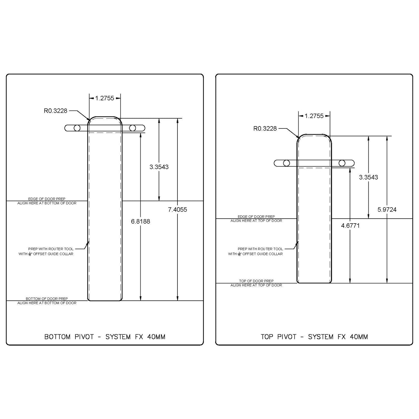 FritsJurgens System FX - 40mm Top and Bottom Pivot