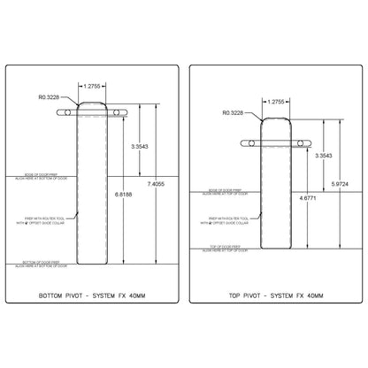 FritsJurgens System FX - 40mm Top and Bottom Pivot