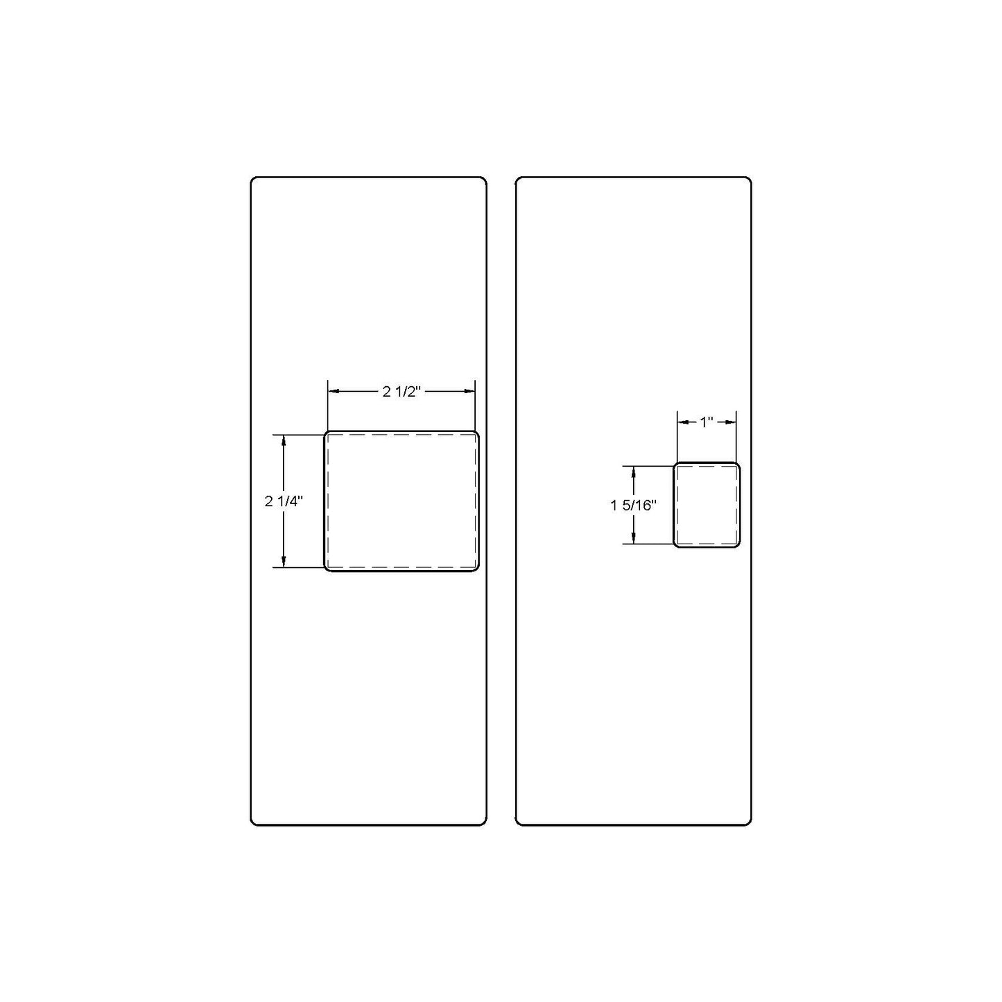 Full Lip Strike + Dust Box (2-1/4"x2-1/2")