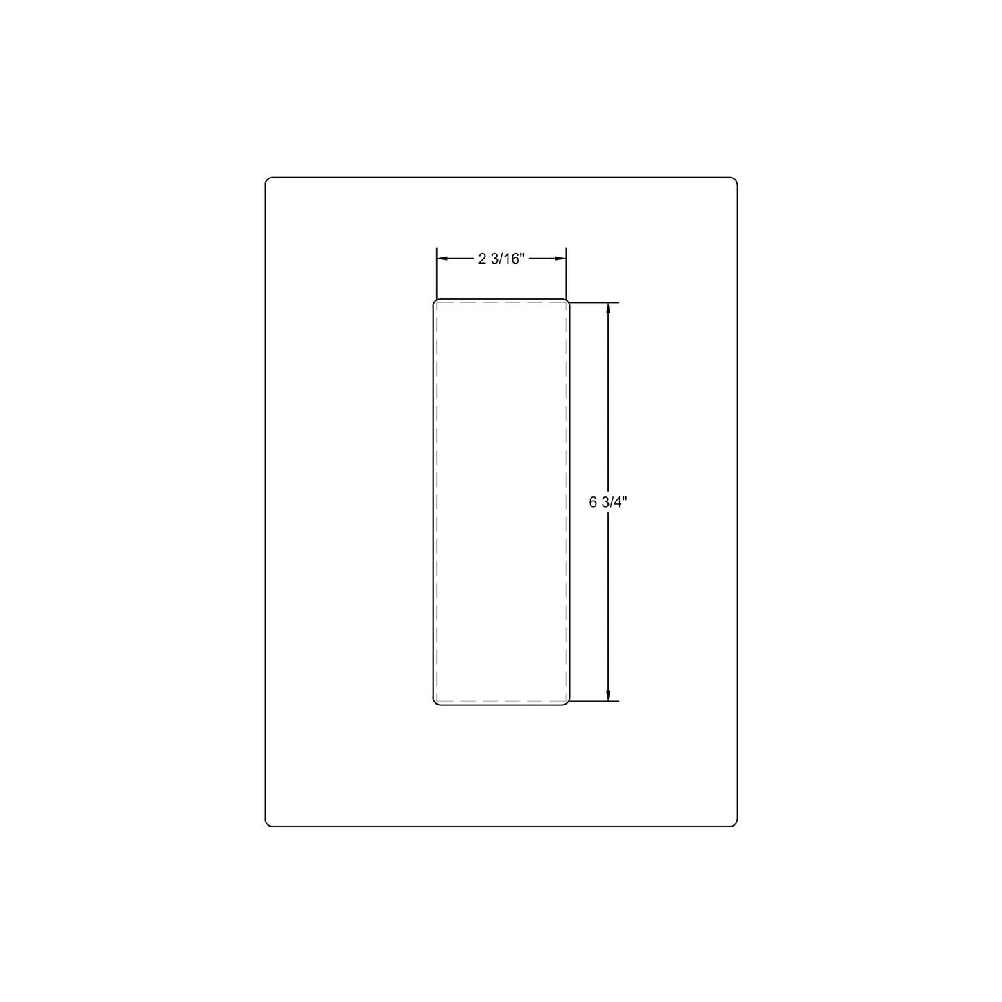Emtek Modern Rectangular Pocket Door Pull (2-3/16"x6-3/4")