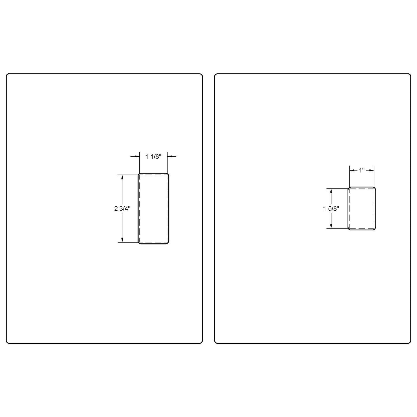 Pocket Door Strike + Dust Box (1-1/8"x2-3/4")