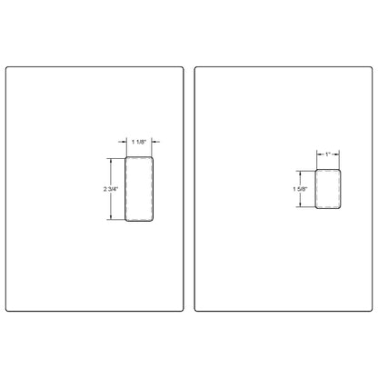 Pocket Door Strike + Dust Box (1-1/8"x2-3/4")