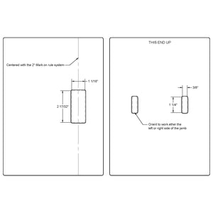 Pocket Door Strike + Mortise Section (1-1/16" x 2-17/32")
