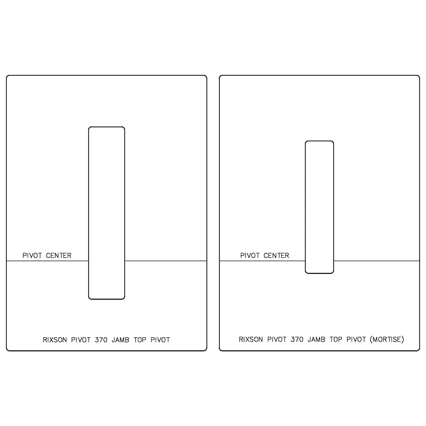 Rixson Pivot 370 - Jamb Top Pivot + Mortise
