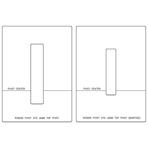 Rixson Pivot 370 - Jamb Top Pivot + Mortise