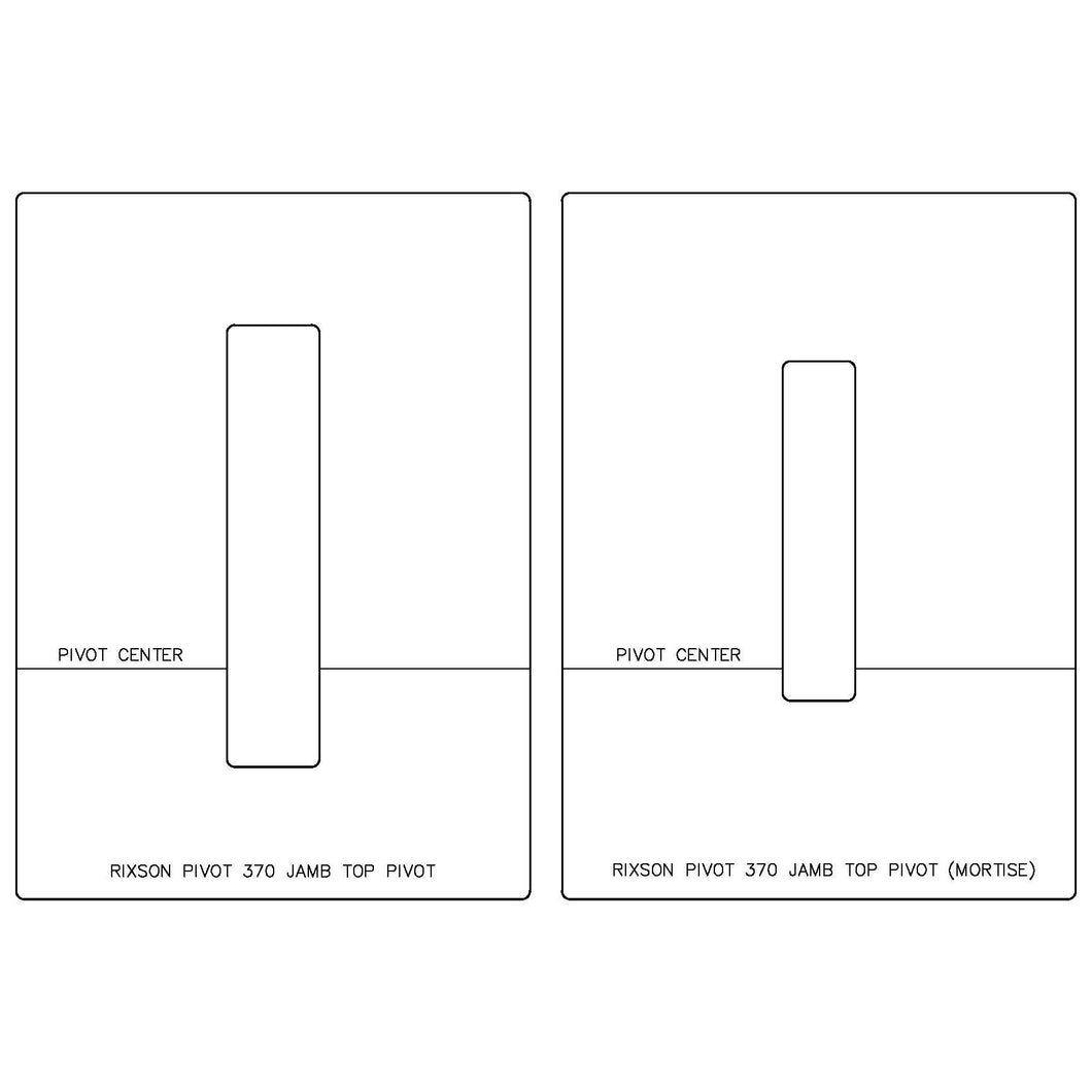 Rixson Pivot 370 - Jamb Top Pivot + Mortise