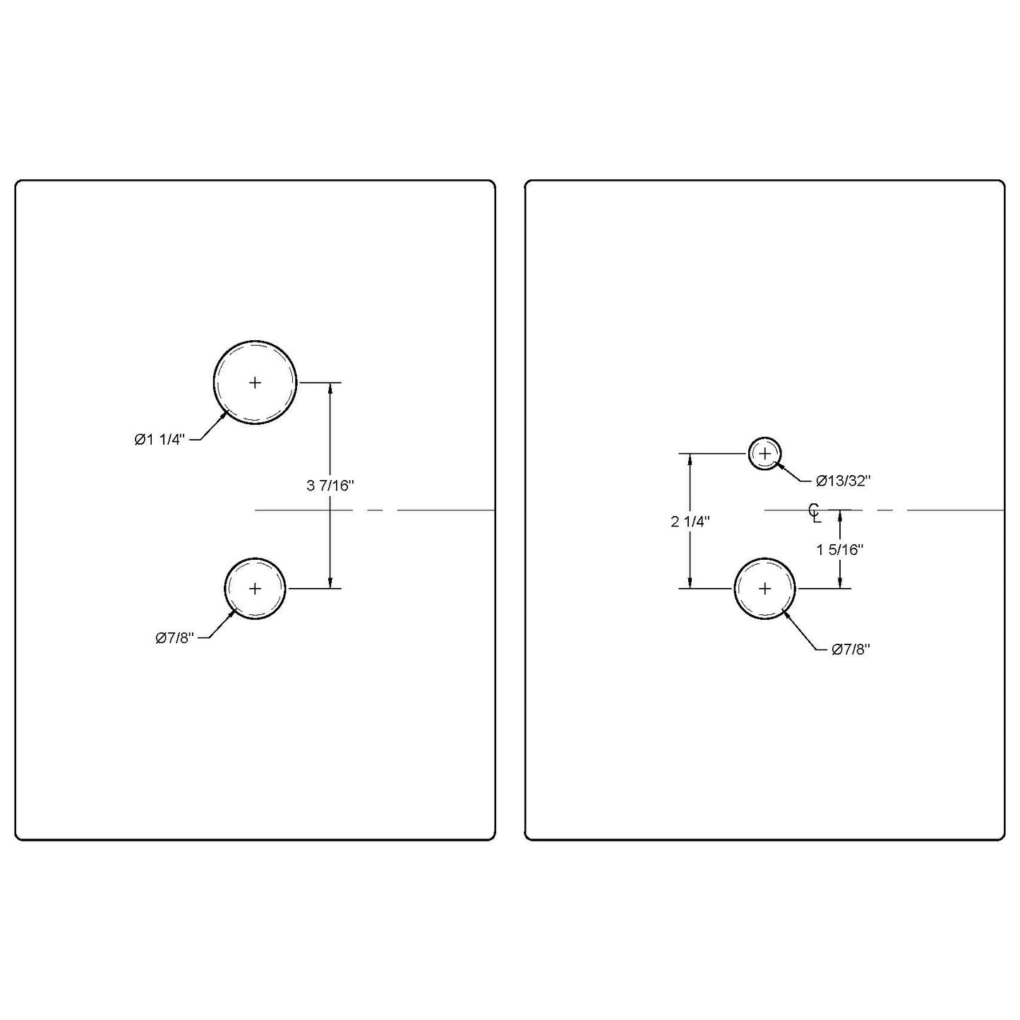 RMH Elements Entry Mortise Lock LxL
