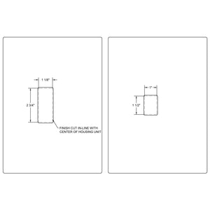 Dead Bolt Strike + Dust Box (1-1/8"x2-3/4")