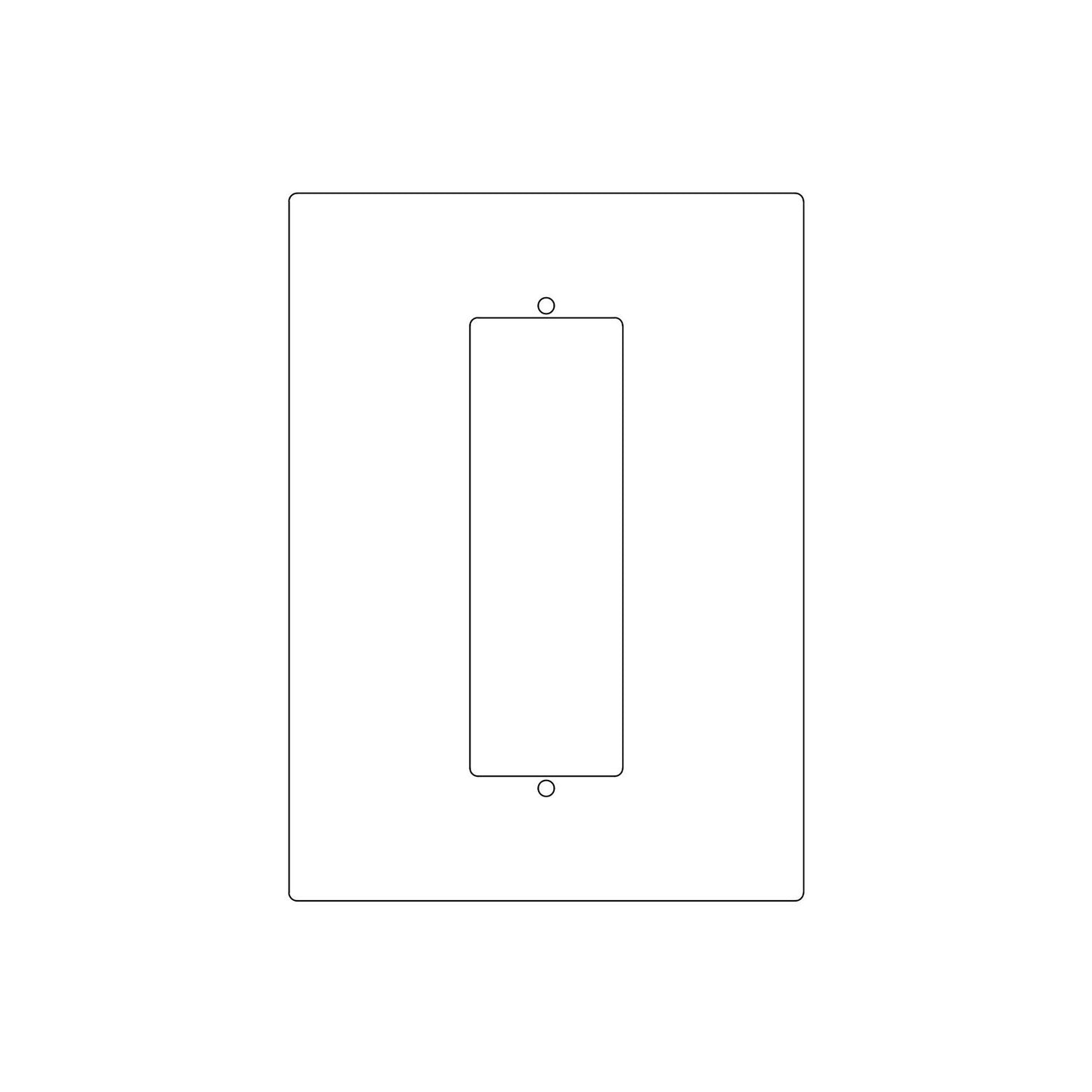 RMH Pocket Door Pull (2-1/4"x7" + 1/4"x7-1/2" Threw Holes)
